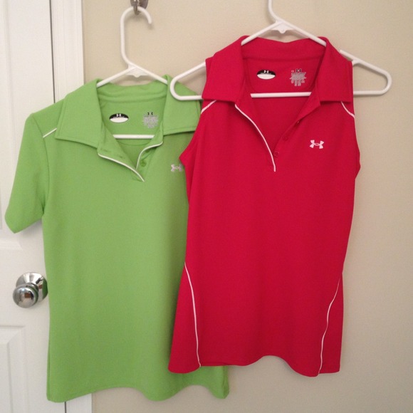 2 brand new Under Armour Golf Shirts sz S