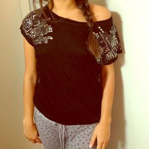 Comfortable day OR night one shoulder off shirt!