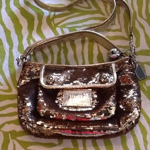 Gold sequins Coach purse