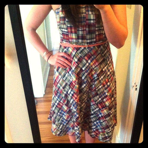 J Crew Madras dress worn once!