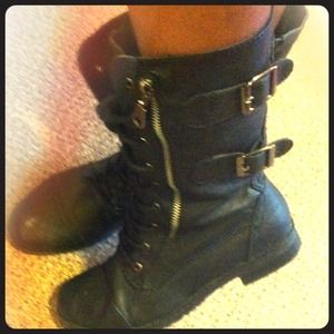 Mid-Calf Combat Style Boots **RESERVED**