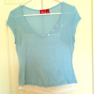 Light blue shirt with built in tank