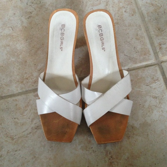 BCBGirls white sandals