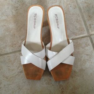 BCBGirls white sandals