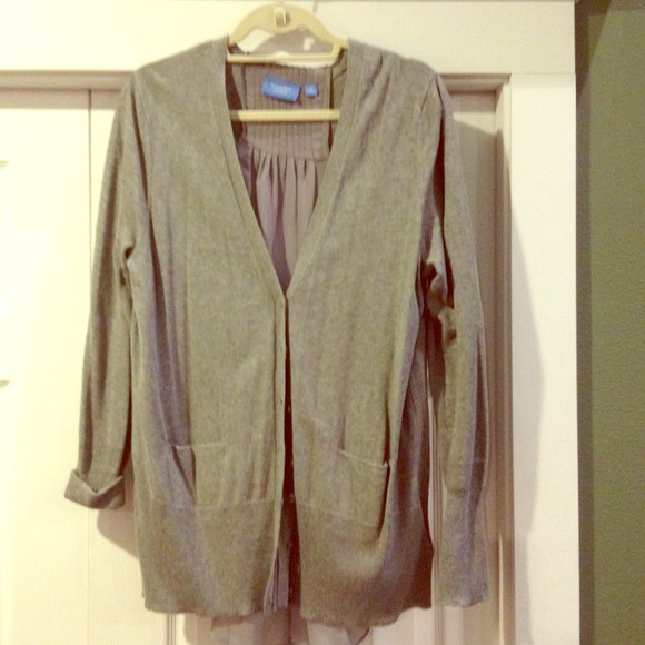 Vera Wang boy friend sweater w/ feminine twist