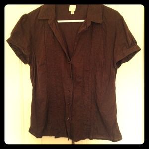 Brown cap sleeve shirt