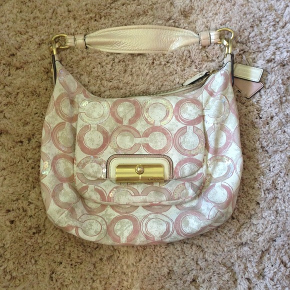 uthentic Coach Kristen Op Art Sequin Hobo