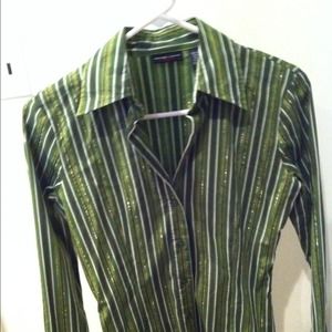 SOLDGreen striped Blouse
