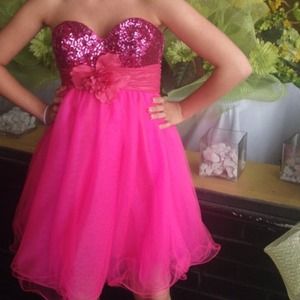 Gorgeous hot pink prom dress