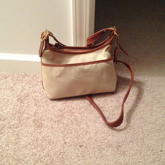 Coach canvas and brown leather classic hobo