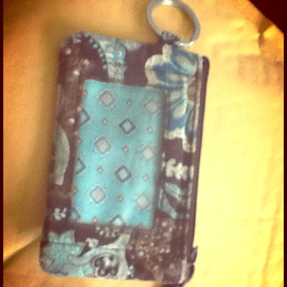 Vera Bradley I.D Case (brown and blue pattern)