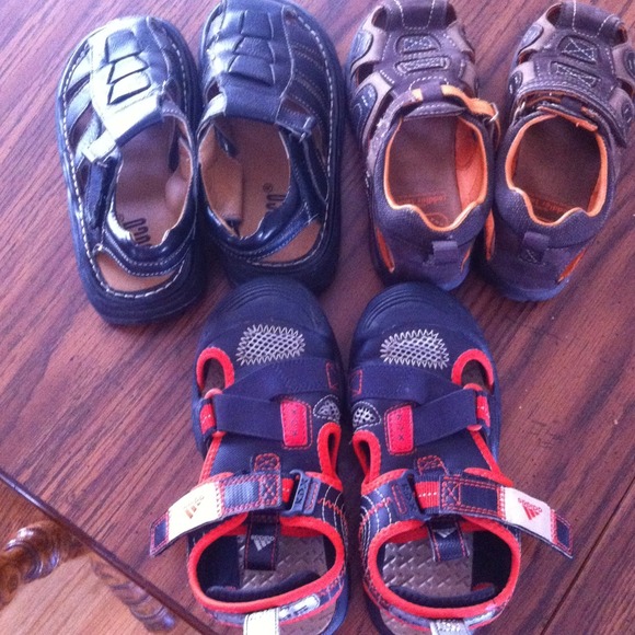 HOLD 3 Pairsof Boys summer shoes! Size 12 and 12.5