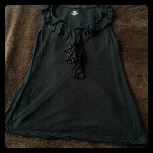 Black Top with Ruffles