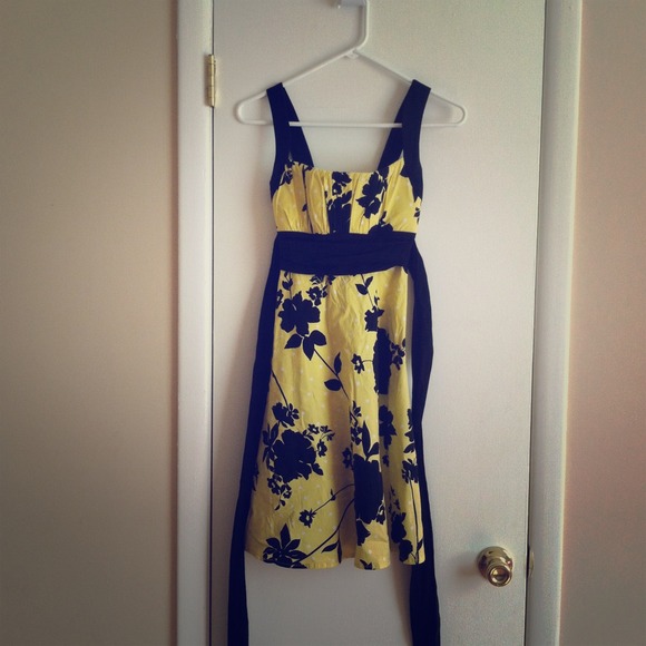 *reduced* black and yellow dress.