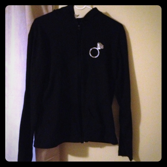Bridal black zip up hoodie