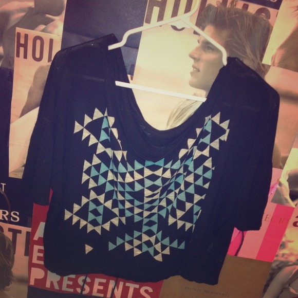 Tribal print half shirt
