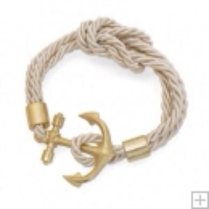 Knotted Rope Bracelet with Anchor
