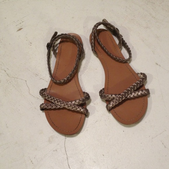 SOLD Braided metallic sandals