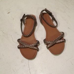 SOLD Braided metallic sandals