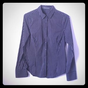 ZARA Tailored Black/Grey Pinstripe Work Shirt