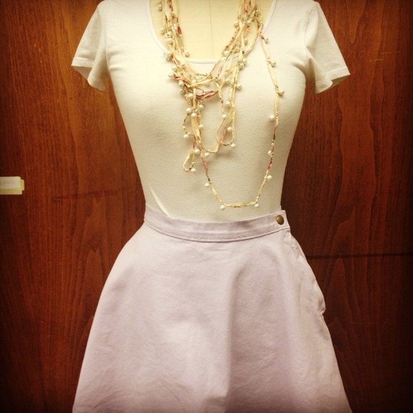 American Apparel light denim purple circle skirt