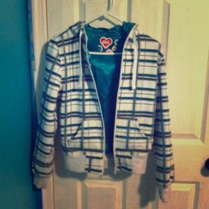 Plaid zip up sweatshirt
