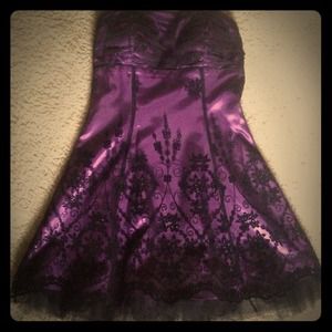 Purple dress, with straps