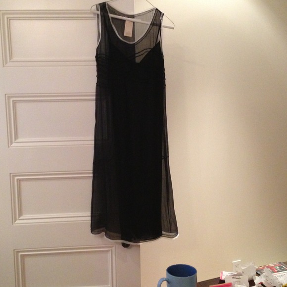 Max Studio sheer black dress
