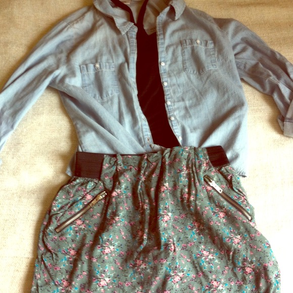 Floral Short Skirt
