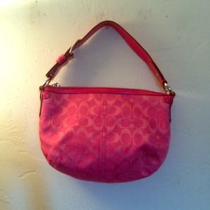 Pink monogram coach purse