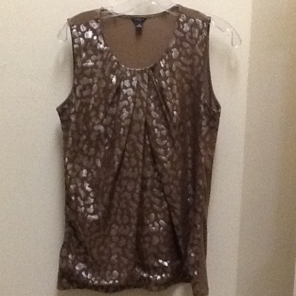 Brown and silver top - Picture 1 of 3