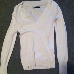 Long sleeve white sweater