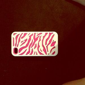Iphone 4/4s pink zebra case