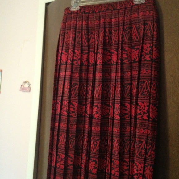 PRICE REDUCTION! Red pleated skirt!!