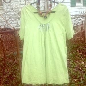 ** SOLD ** Scoop-neck top w/ sequin trim
