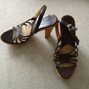 Michael Kors wooden sandals 7.5