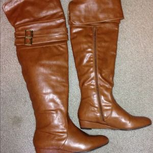 $REDUCED PRICE$ Tan boots - worn two ways!