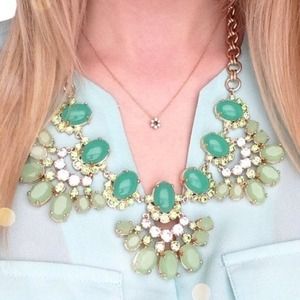 💤RESERVED💤J. Crew Cabachon Fan Necklace
