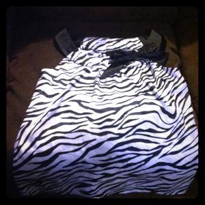 Silky zebra print shirt