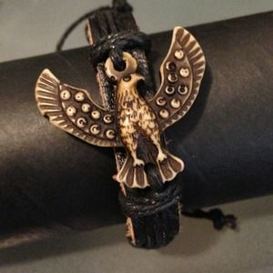 Eagle Leather Bracelet