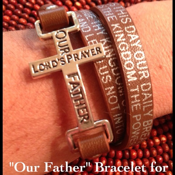 Be Seen Sales Jewelry - REDUCED* BROWN OUR FATHER WITH SILVER