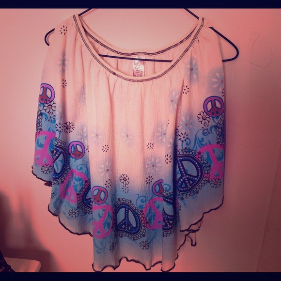 ✋Sold✋ Retro little girls poncho top
