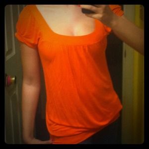 Cute Orange Loose Top