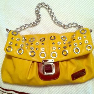 Yellow handbag with bling!