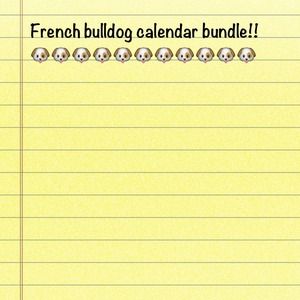 French bulldog calendar bundle.