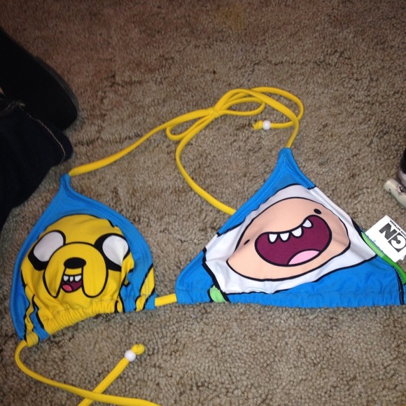 Adventure time bathingsuit top medium bottom large