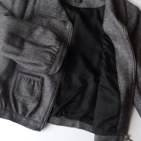 Tweed Herringbone Motto Jacket - Picture 4 of 4