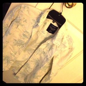 Denim american eagle button up blouse