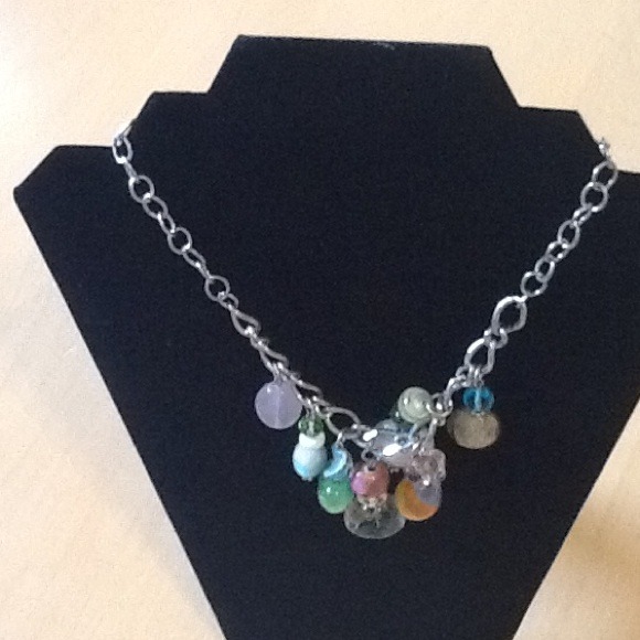 Multi-Color Stone Necklace - Picture 2 of 3