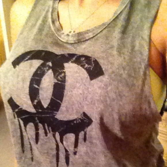 SOLD OUT Crying Chanel Gray Tank